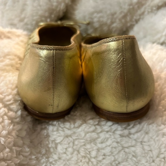 Stuart Weitzman for Neiman Marcus Gold Ballet Flats  Size 7 M - Picture 3 of 5